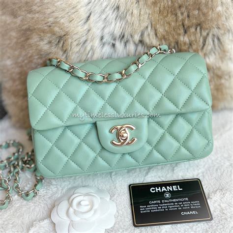 chanel green bag|mint green chanel bag.